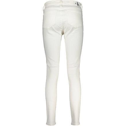 Calvin Klein Bianco Cotton Women Jeans Calvin Klein