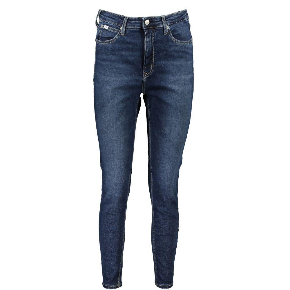 Jean Calvin Klein Blu en coton pour femme