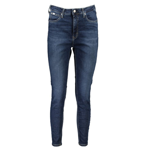 Jean Calvin Klein Blu en coton pour femme