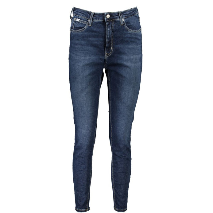 Jean Calvin Klein Blu en coton pour femme