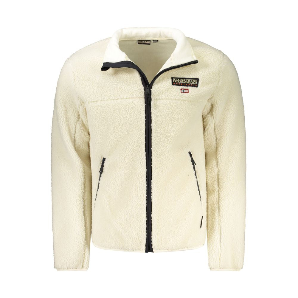 Napapijri Bianco Polyester Men Jacket Napapijri