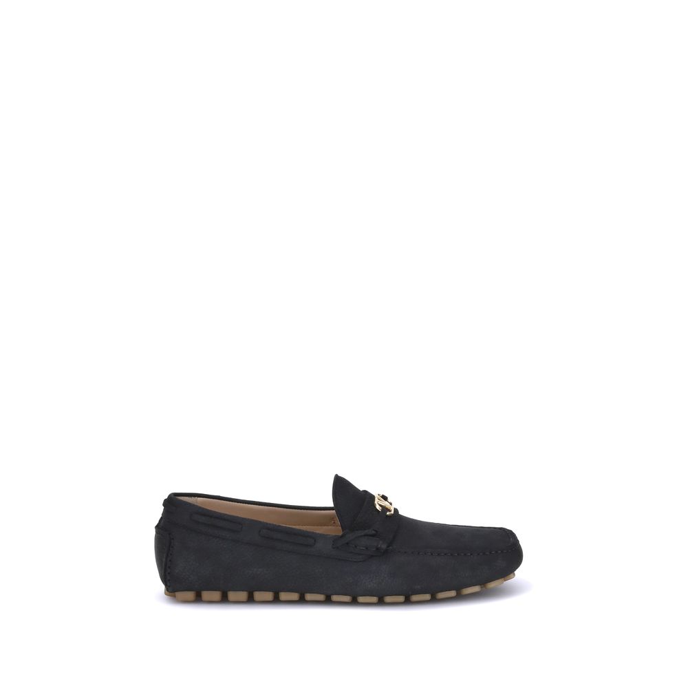 Valentino Garavani Black Rubber Slip-On Loafers Valentino Garavani