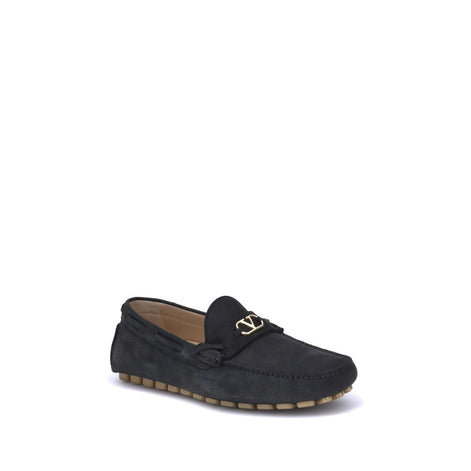 Valentino Garavani Black Rubber Slip-On Loafers Valentino Garavani