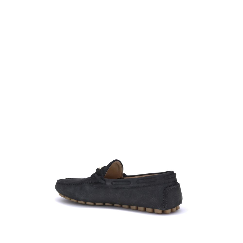 Valentino Garavani Black Rubber Slip-On Loafers Valentino Garavani