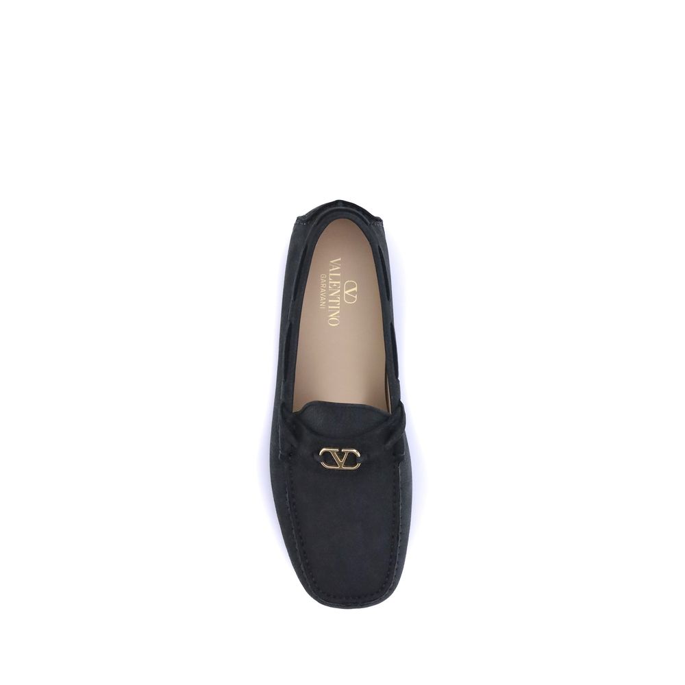 Valentino Garavani Black Rubber Slip-On Loafers Valentino Garavani
