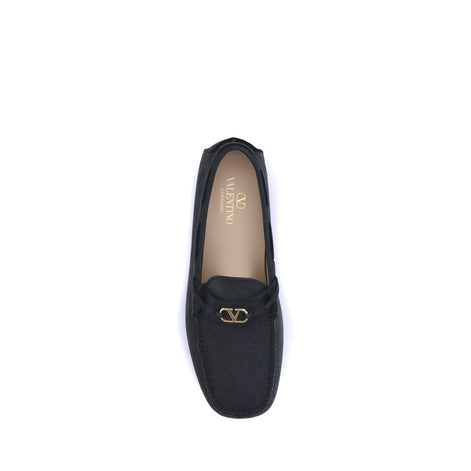 Valentino Garavani Black Rubber Slip-On Loafers Valentino Garavani
