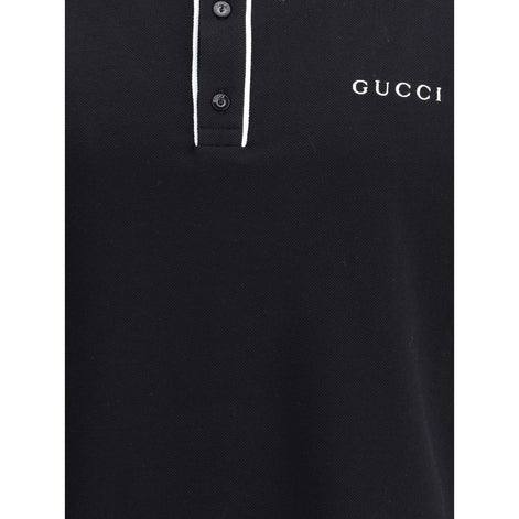 Gucci Black Cotton Polo Shirt Gucci