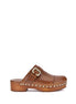 Chloé Brown Calf Leather Bos Taurus Clogs Chloé