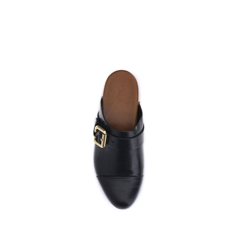Chloé Black Calf Leather Bos Taurus Clogs Chloé