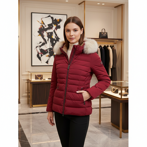 Peuterey Bordeaux Polyester Full-Length Jacket Peuterey