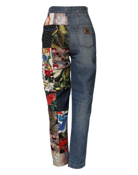 Dolce & Gabbana Blue AMBER Patchwork High Waist Denim Jeans Dolce & Gabbana