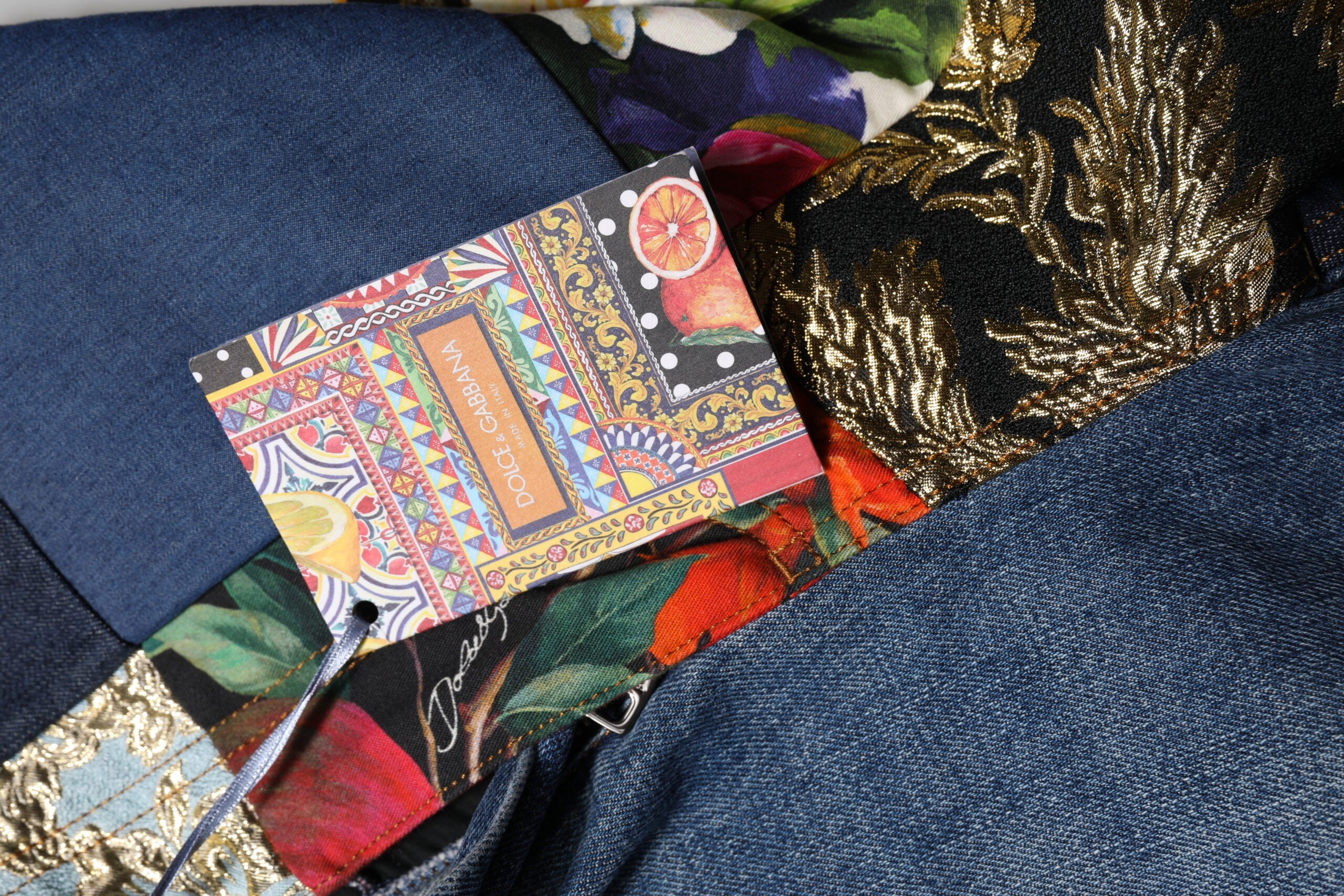 Dolce & Gabbana Blue AMBER Patchwork High Waist Denim Jeans Dolce & Gabbana