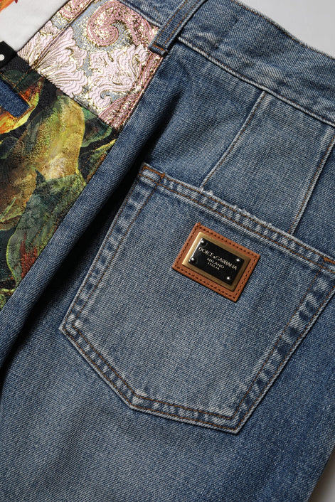 Dolce & Gabbana Blue AMBER Patchwork High Waist Denim Jeans Dolce & Gabbana