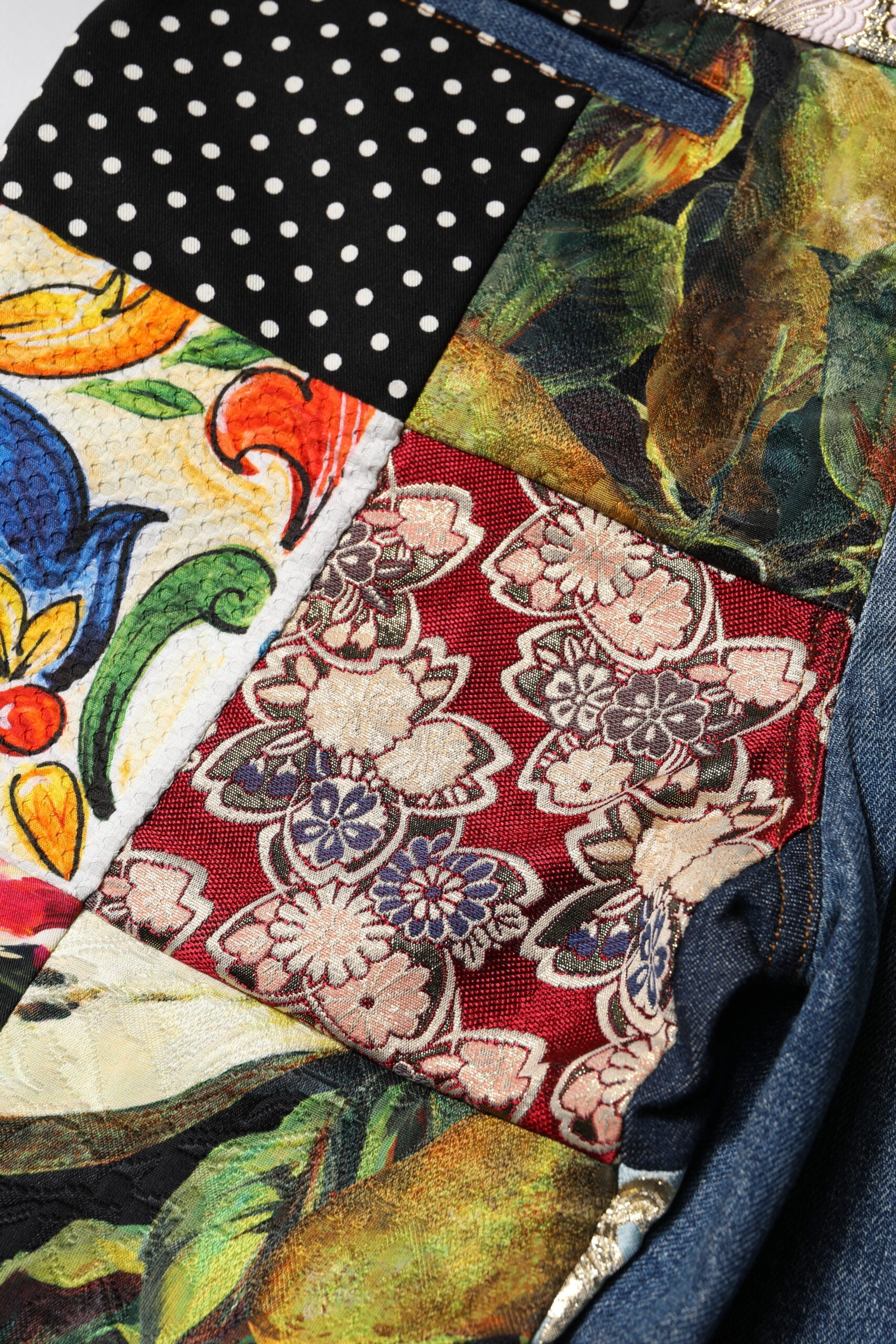 Dolce & Gabbana Blue AMBER Patchwork High Waist Denim Jeans Dolce & Gabbana