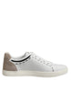 Dolce & Gabbana White Leather MILANO Low Top Sneakers Shoes