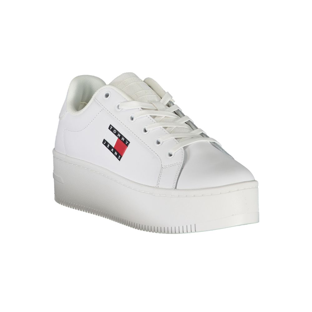 Tommy Hilfiger White Polyester Sneaker Tommy Hilfiger