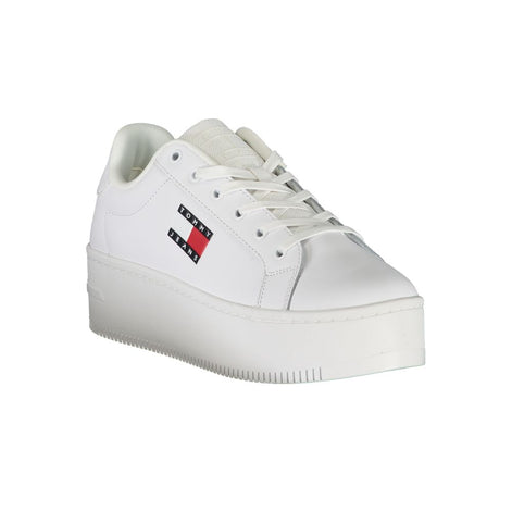 Tommy Hilfiger White Polyester Sneaker Tommy Hilfiger