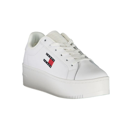 Tommy Hilfiger White Polyester Sneaker Tommy Hilfiger