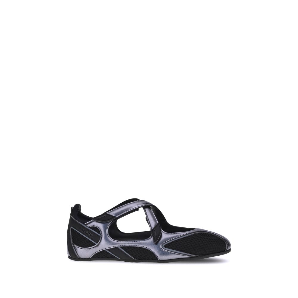 The Attico Black Polyethylene Ballet Flats The Attico