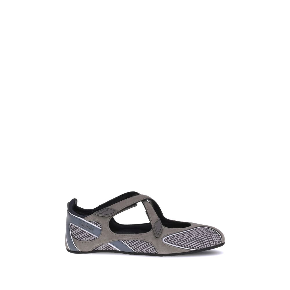The Attico Gray Polyethylene Ballet Flats The Attico
