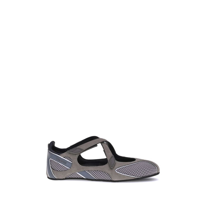 The Attico Gray Polyethylene Ballet Flats The Attico