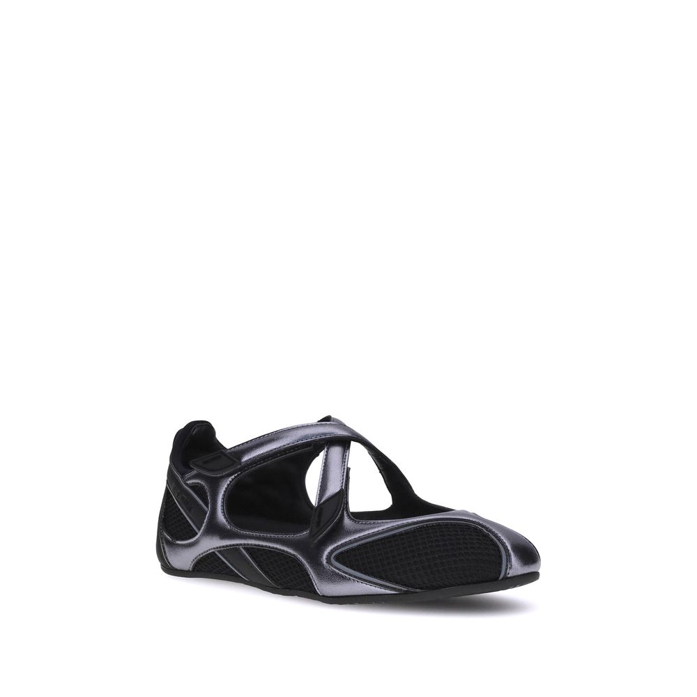 The Attico Black Polyethylene Ballet Flats The Attico