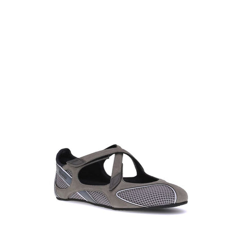 The Attico Gray Polyethylene Ballet Flats The Attico