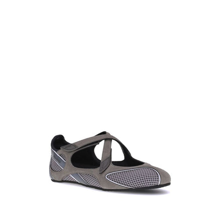 The Attico Gray Polyethylene Ballet Flats The Attico