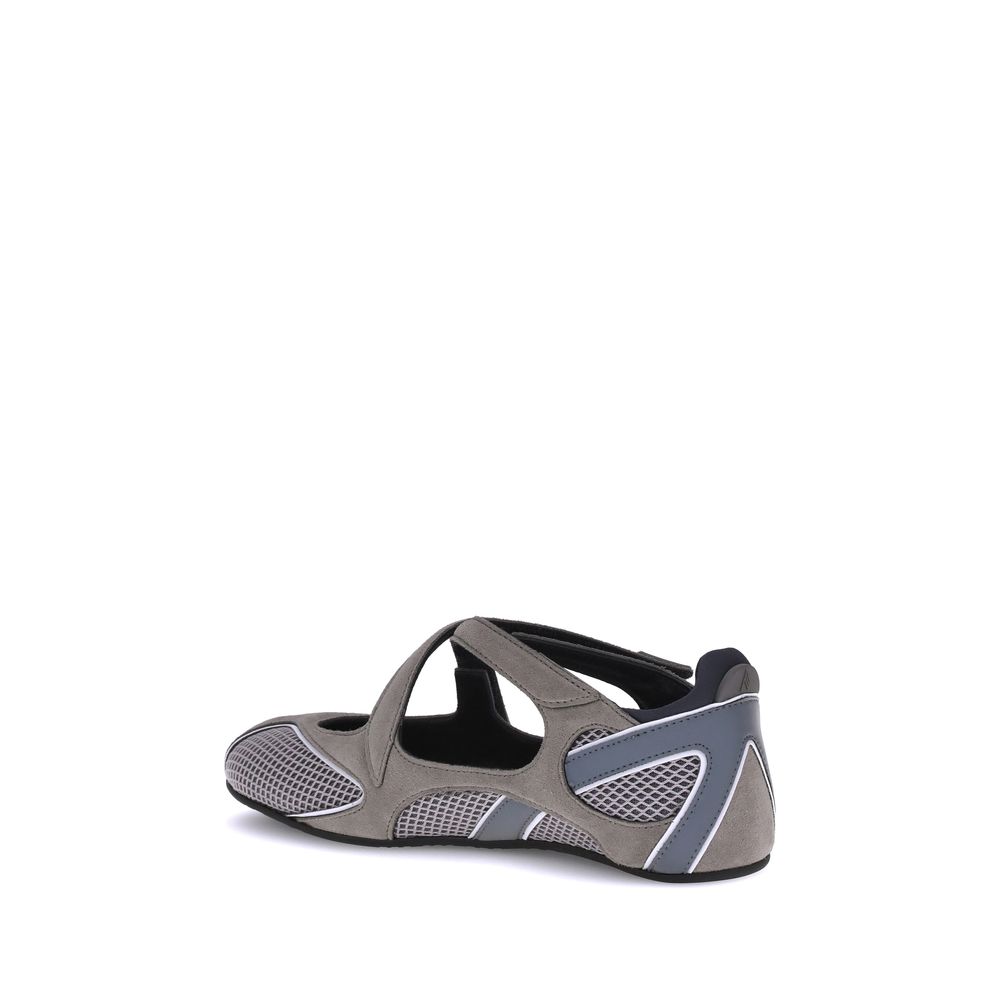 The Attico Gray Polyethylene Ballet Flats The Attico