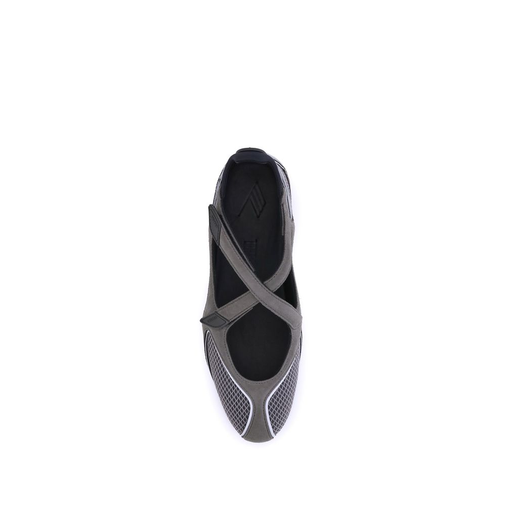 The Attico Gray Polyethylene Ballet Flats The Attico