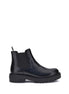 Prada Black Calf Leather Bos Taurus Chelsea Boots Prada