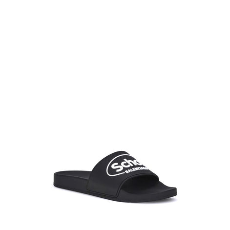 Balenciaga Black Rubber Flat Sandals Balenciaga