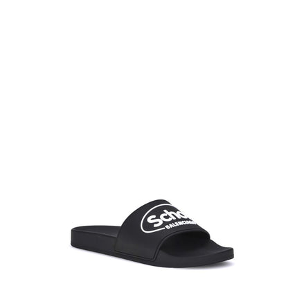 Balenciaga Black Rubber Flat Sandals Balenciaga