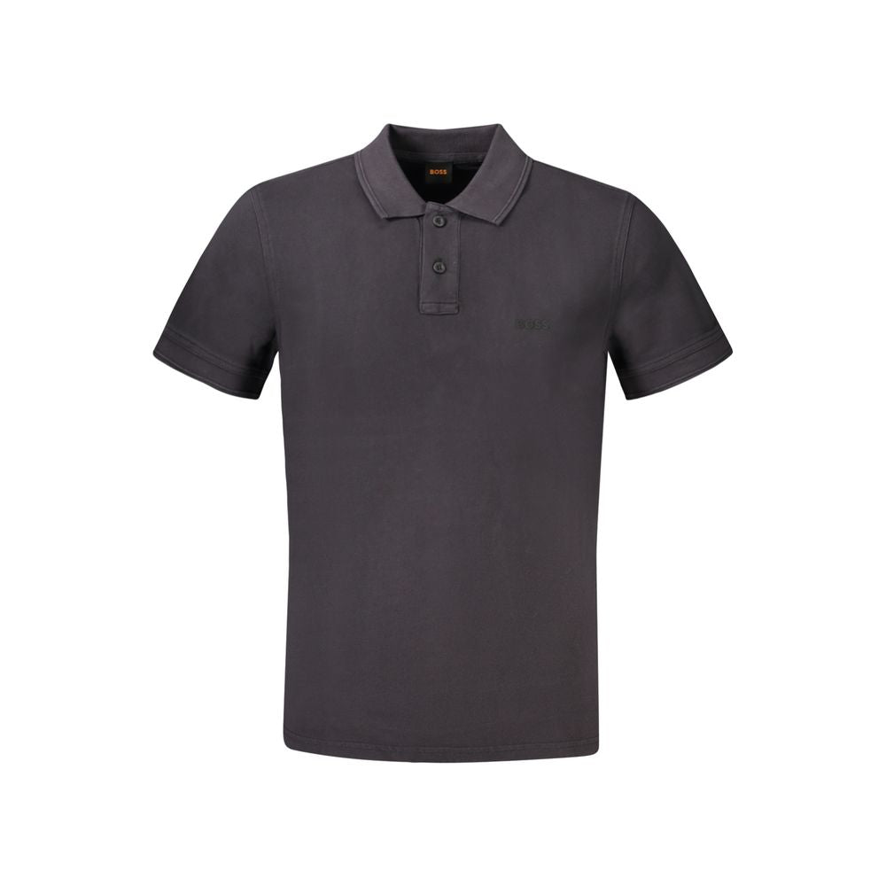 Hugo Boss Black Cotton Men Polo Hugo Boss