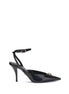 Versace Black Calf Leather Bos Taurus High Heel Pumps Versace