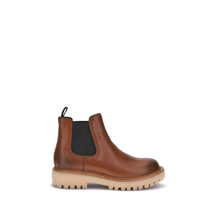 Prada Brown Rubber Chelsea Boots Prada
