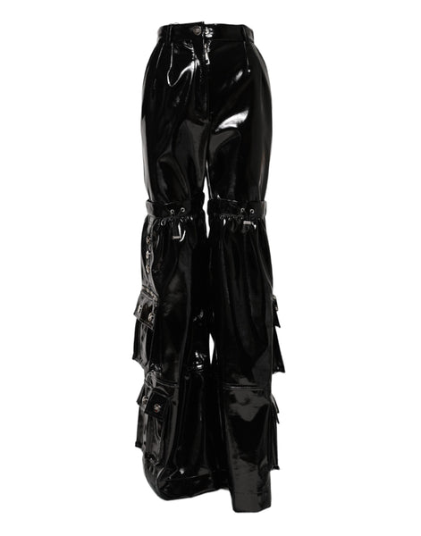 Dolce & Gabbana Black High Waist Cargo Bootcut Pants Dolce & Gabbana