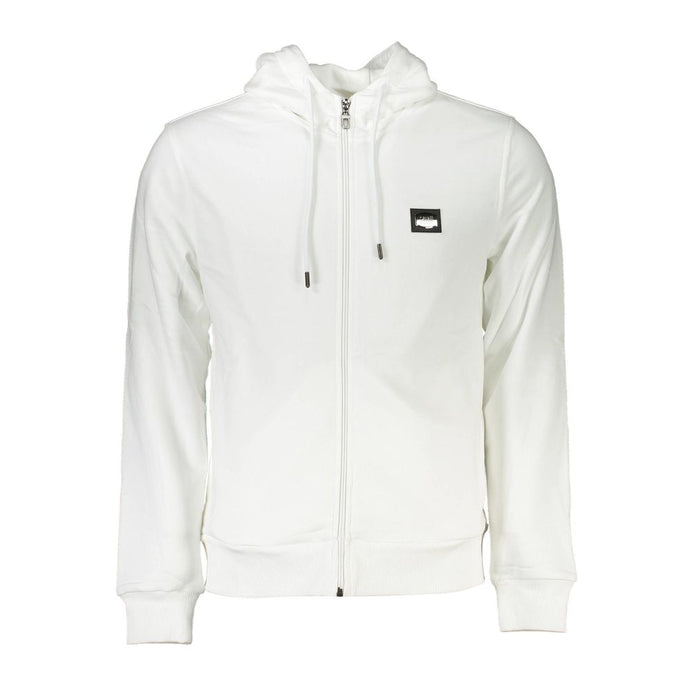 Cavalli Class White Cotton Men's Hooded Sweater Cavalli Class