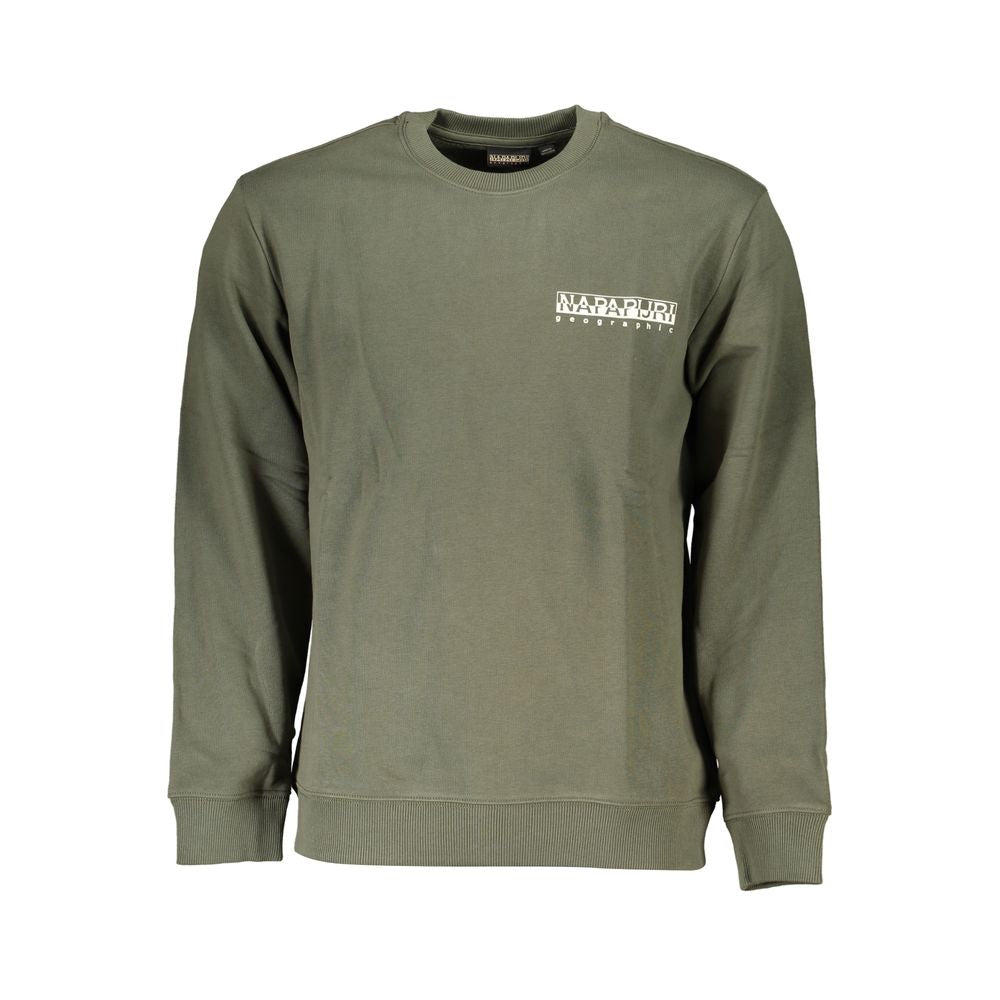 Napapijri Verde Cotton Men Sweatshirt Napapijri