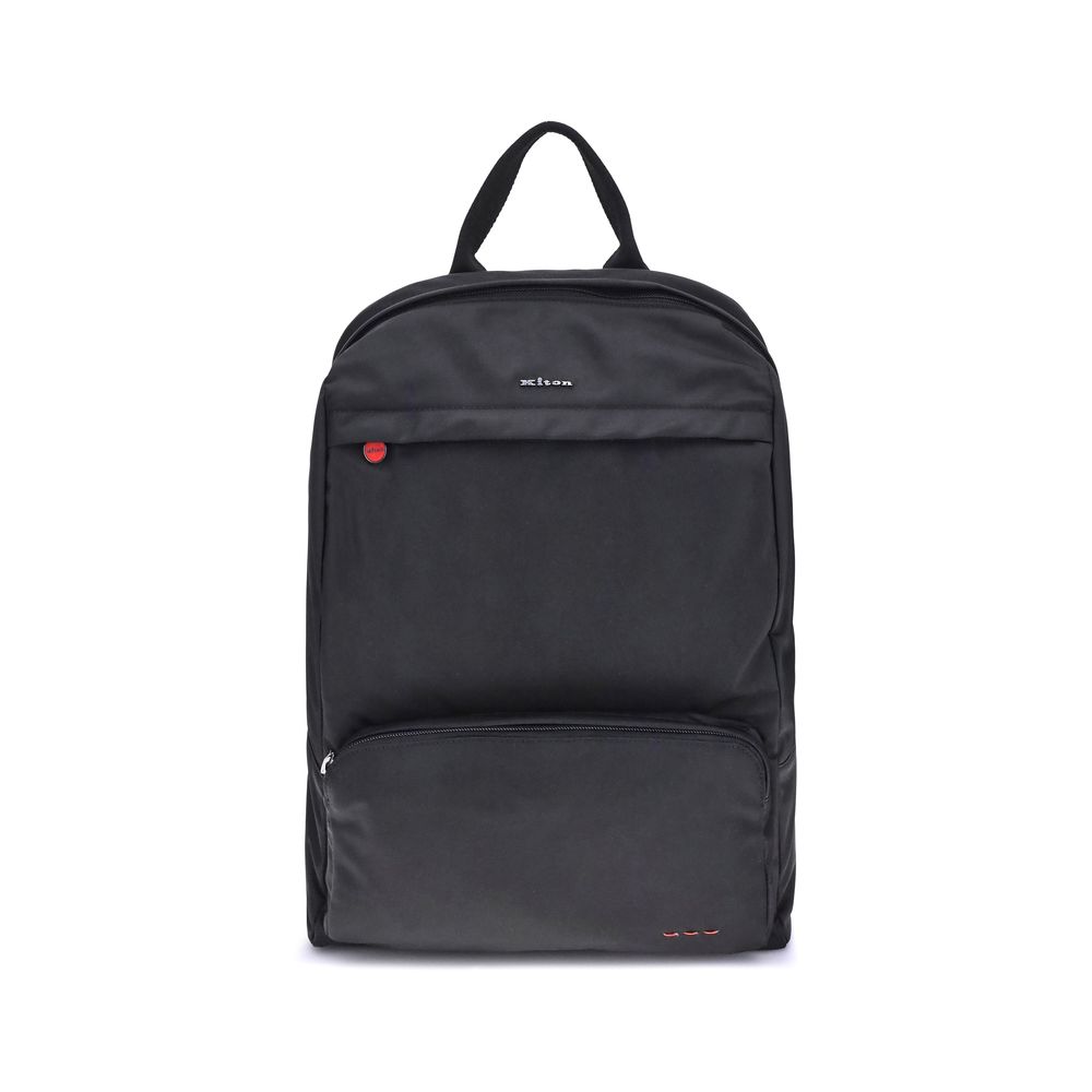 Kiton Black Polyamide Backpack Kiton