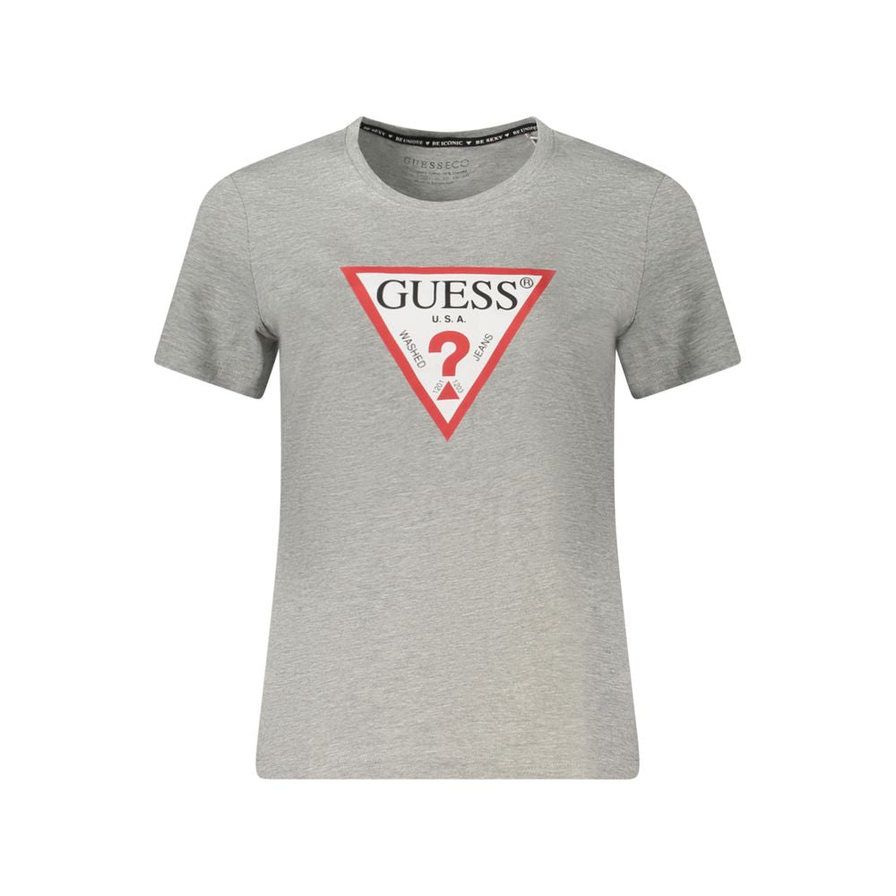 Guess Jeans Grey Organic Cotton Women T-Shirt Guess Jeans