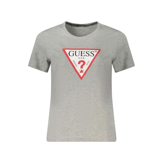 Guess Jeans Grey Organic Cotton Women T-Shirt Guess Jeans