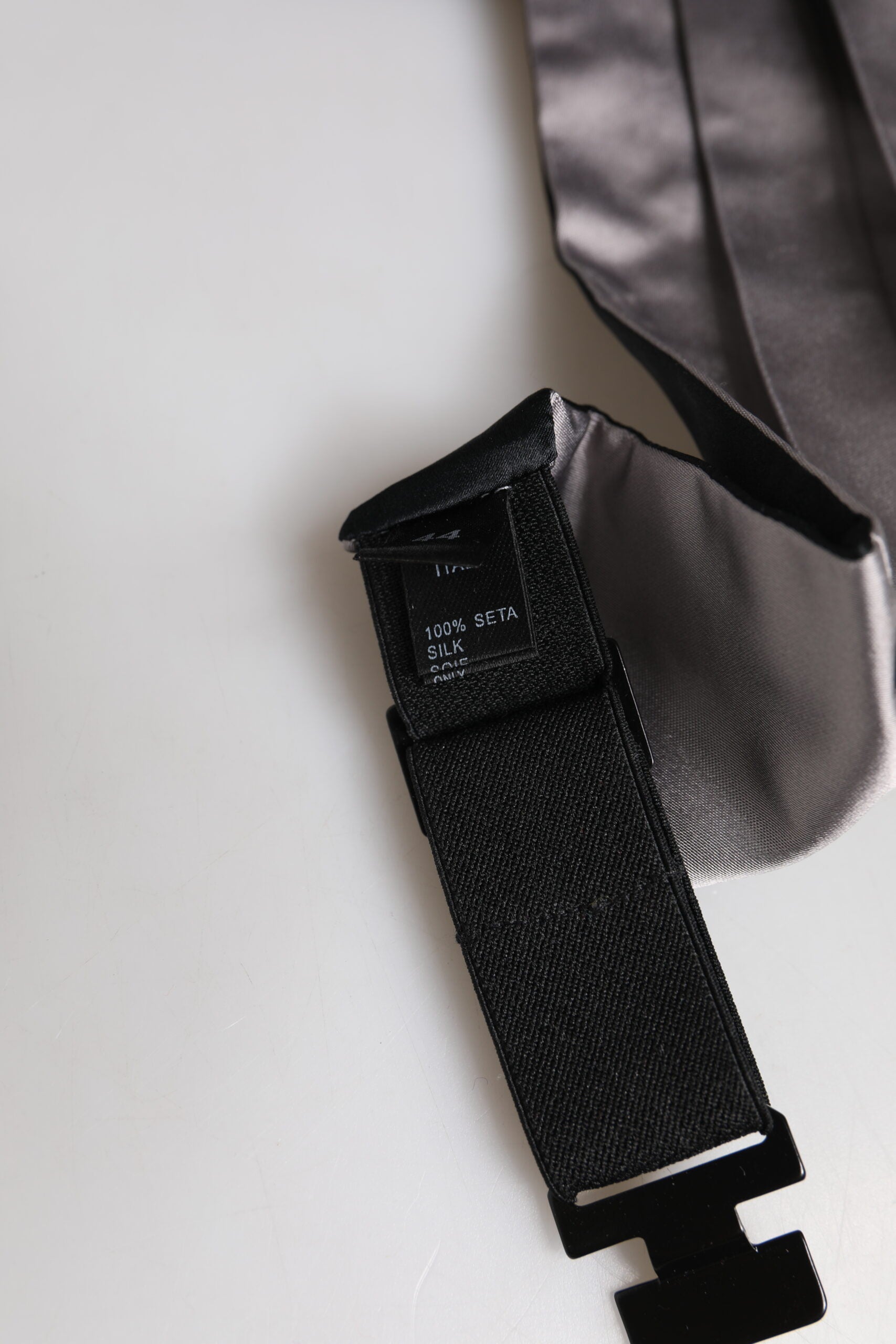 Dolce & Gabbana Gray Men 100% Silk Belt Wide Waist Cummerbund Dolce & Gabbana