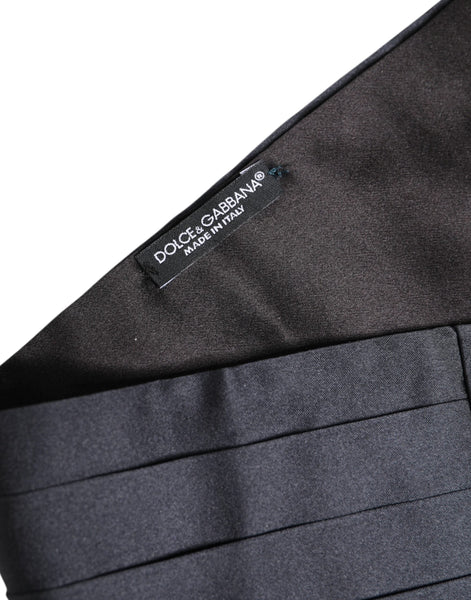 Dolce & Gabbana Dark Blue 100% Silk Belt Waist Cummerbund Dolce & Gabbana