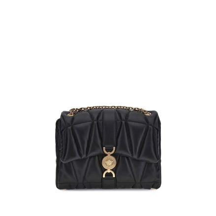 Versace Black Calf Leather Bos Taurus Shoulder Bag Versace