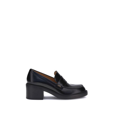 Tod's Black Calf Leather Bos Taurus Platform Loafers Tod's