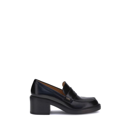 Tod's Black Calf Leather Bos Taurus Platform Loafers Tod's