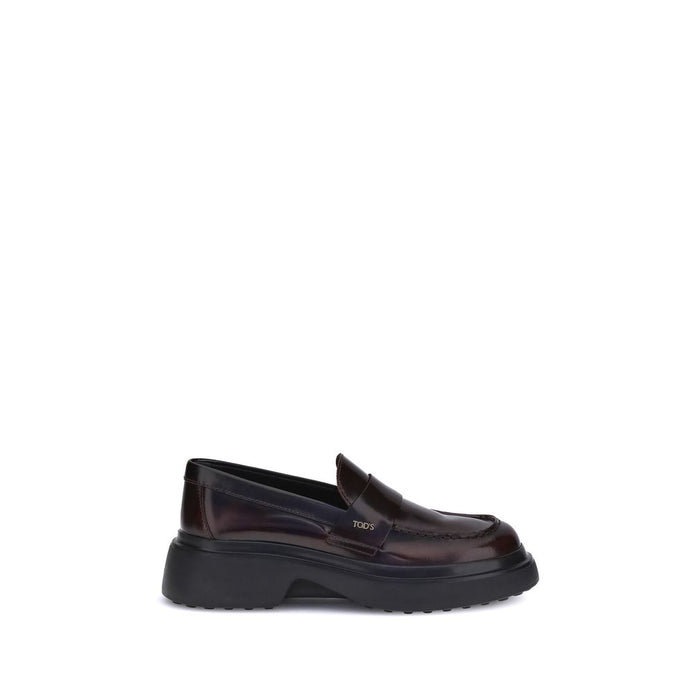 Tod's Brown Rubber Platform Loafers Tod's