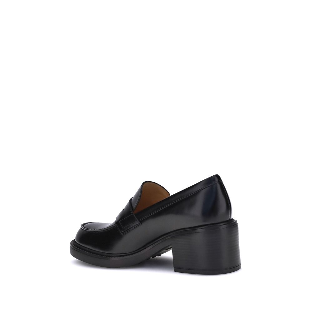 Tod's Black Calf Leather Bos Taurus Platform Loafers Tod's