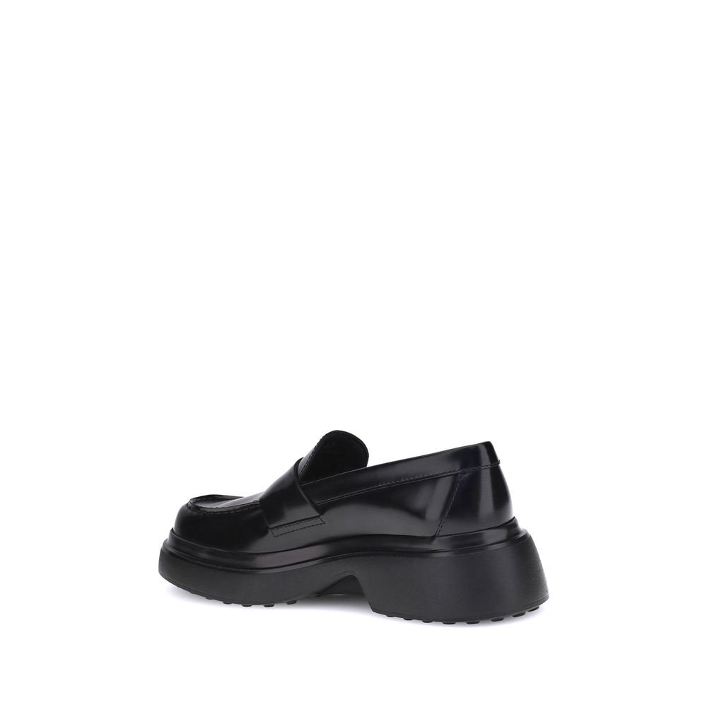 Tod's Black Rubber Platform Loafers Tod's